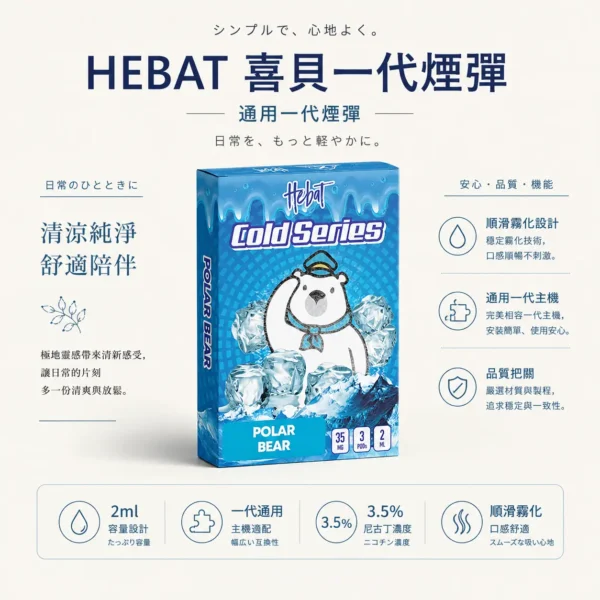 【爆款熱推】Hebat喜貝 一代通用煙彈 2ml 3.5% 3入，老手必囤繽紛口味，台灣現貨免運