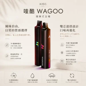 【台灣現貨】WAGOO 哇酷 KIS5 6500口 拋棄式電子煙 爆款熱銷 秒發免運 首選
