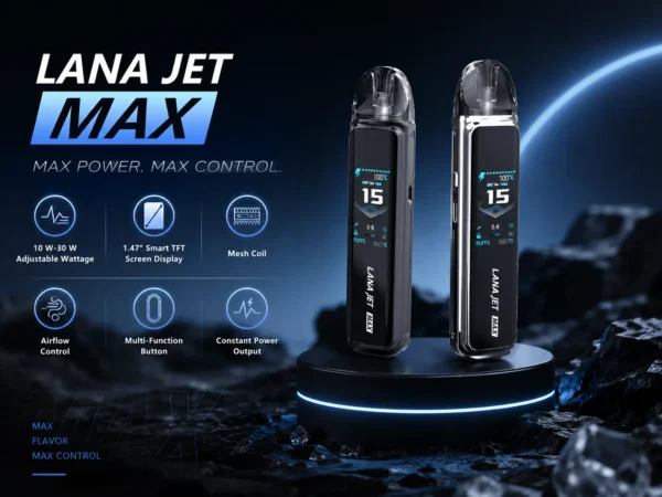 ChatGPT Image 2026年8月31日 下午07_52_16 【現貨秒發】LANA ILIA-JETMAX 側註油主機套裝 彩色大螢幕 細膩還原現貨【買1贈煙油】