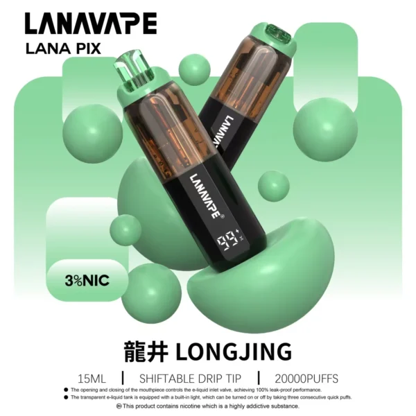 LANA-PIX-閃光彈-一次性20000口-龍井 【台灣現貨】LANA PIX 閃光彈 20000口拋棄式電子煙 爆款熱銷 秒發免運