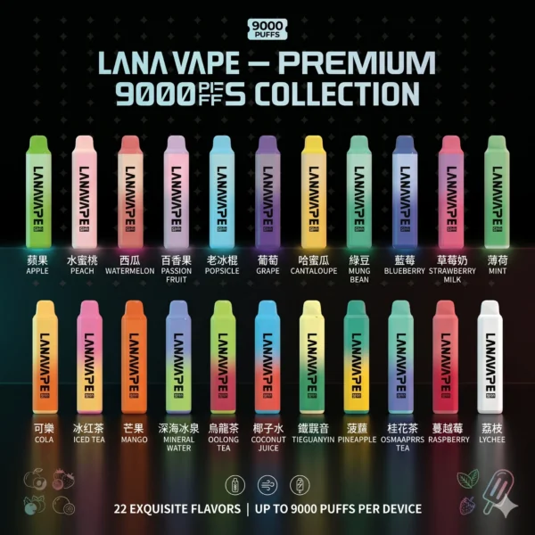 【台灣現貨】LANA PEN PLUS 9000口拋棄式電子煙 爆款熱銷 秒發免運