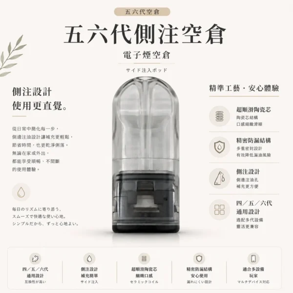 ChatGPT Image 2026年8月25日 下午11_00_51 四五六代通用 側注空倉|精密防漏不髒手夯款 超順滑陶瓷芯話題焦點 懂買玩家都在搶 入手不踩雷
