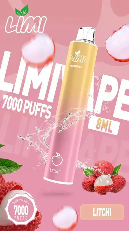 LIMI拋棄式一次性7000口 (5) LIMI 冰感水果系列 7000口拋棄式電子煙|3.5%尼古丁鹽強勁擊喉 清涼順口極致體驗