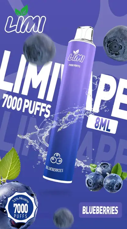 LIMI拋棄式一次性7000口 (8) LIMI 冰感水果系列 7000口拋棄式電子煙|3.5%尼古丁鹽強勁擊喉 清涼順口極致體驗