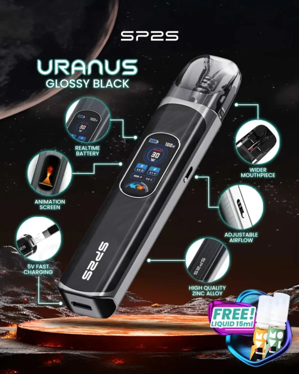 MP Uranus 1080x1350px New-Product Glossy Black SP2S Uranus 天王星 30W開放式注油主機|0.96吋液晶屏精準顯示 台灣現貨