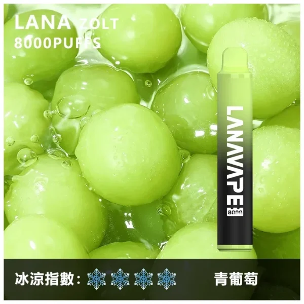 LANA ZOLT 拉娜 冰感水果系列 8000口拋棄式電子煙｜3%尼古丁鹽順滑摯喉 Mesh芯清爽極致體驗