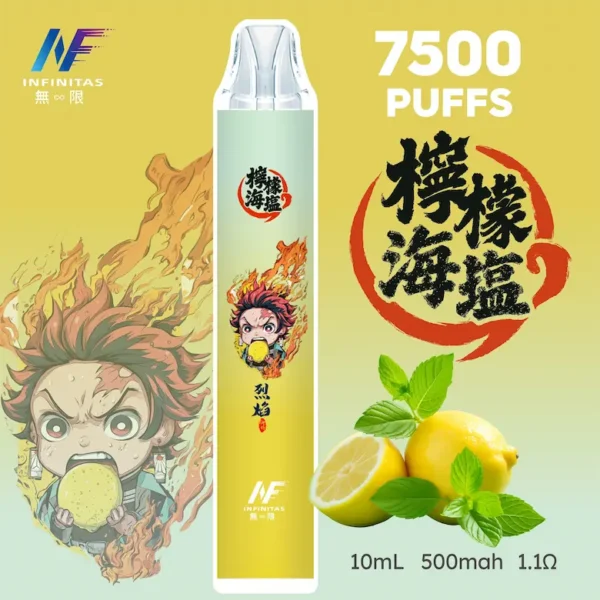 inf 無限 鬼滅之刃聯名 拋棄式 7500口 10ml大容量 1.1歐姆細膩飽滿 Mesh芯順滑隨身享受